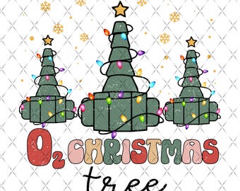 Oh Christmas Tree RT Natale Png, Albero di Natale Png, Luci di Natale Png, Terapista respiratorio Natale Png, Infermiere RT Natale Png