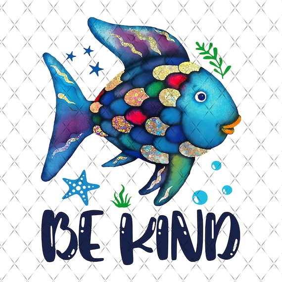 Be Kind Rainbow Fish Teacher Life Back To School Teaching Png, Retro Groovy Png, SPED Teacher Png, Gift For Teacher Png, Teacher Life Png