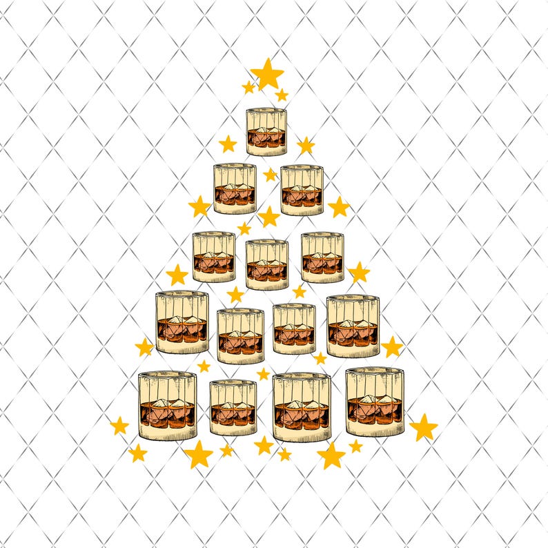 Bourbon Christmas Tree Png, Funny Christmas Png, Christmas Whiskey Png, Christmas Drink Png, Christmas Gifts,Xmas Holiday,Christmas Tree Png image 1