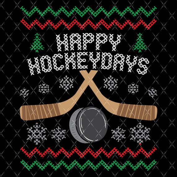 Happy Hockey Days Ugly Christmas Sweater png, Christmas Sublimation Design, Hockey Christmas Png, Happy Hockeydays Png, Ice Hockey Gift