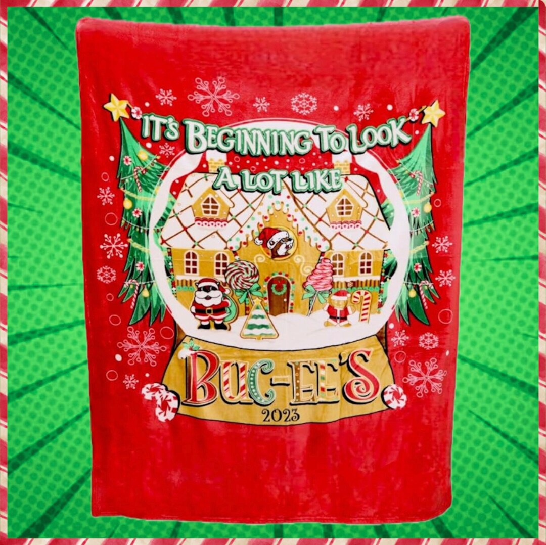 Bucee's Christmas Blanket, Christmas Decor, Bucees, Buccees Blankets