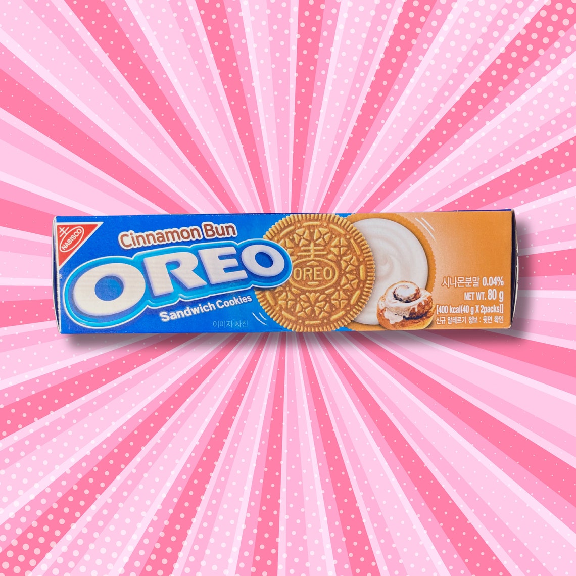 Korean Cinnamon Bun Oreos 2 Packs, Limited Edition Oreos, Cinnamon Bun