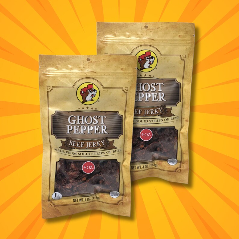 Bucee's Ghost Pepper Beef Jerky, 8 Oz 2 Bags, Bucee's Jerky, Texas