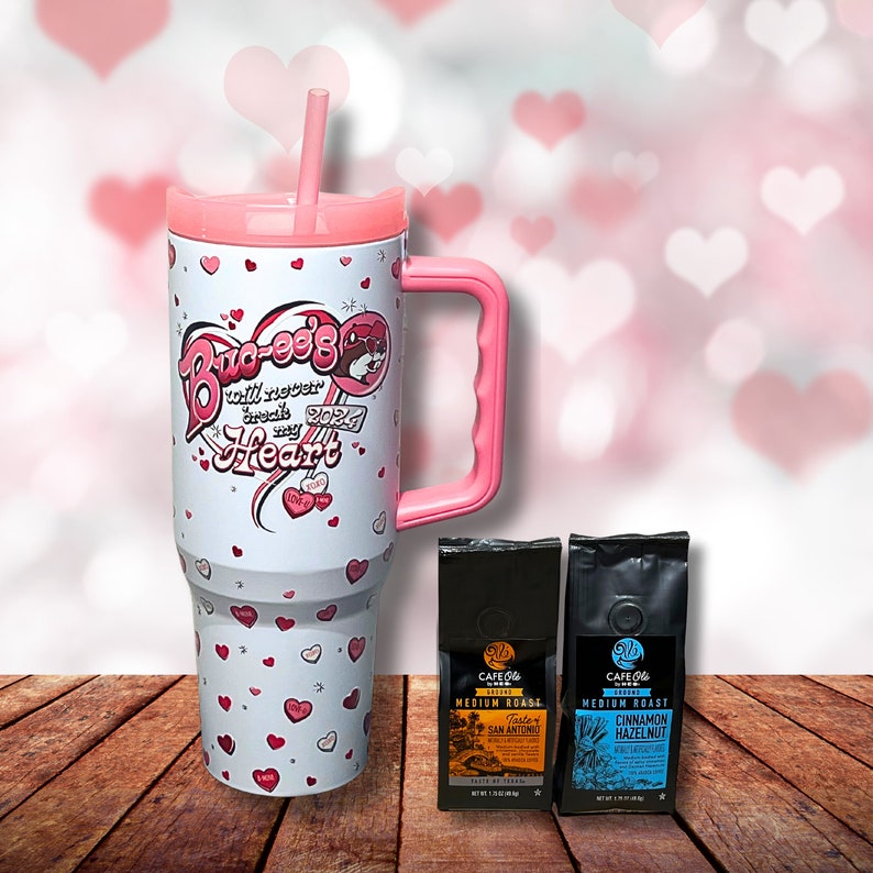 Bucee's 2024 Valentinstag Becher Tasse mit Kaffee Limited Edition