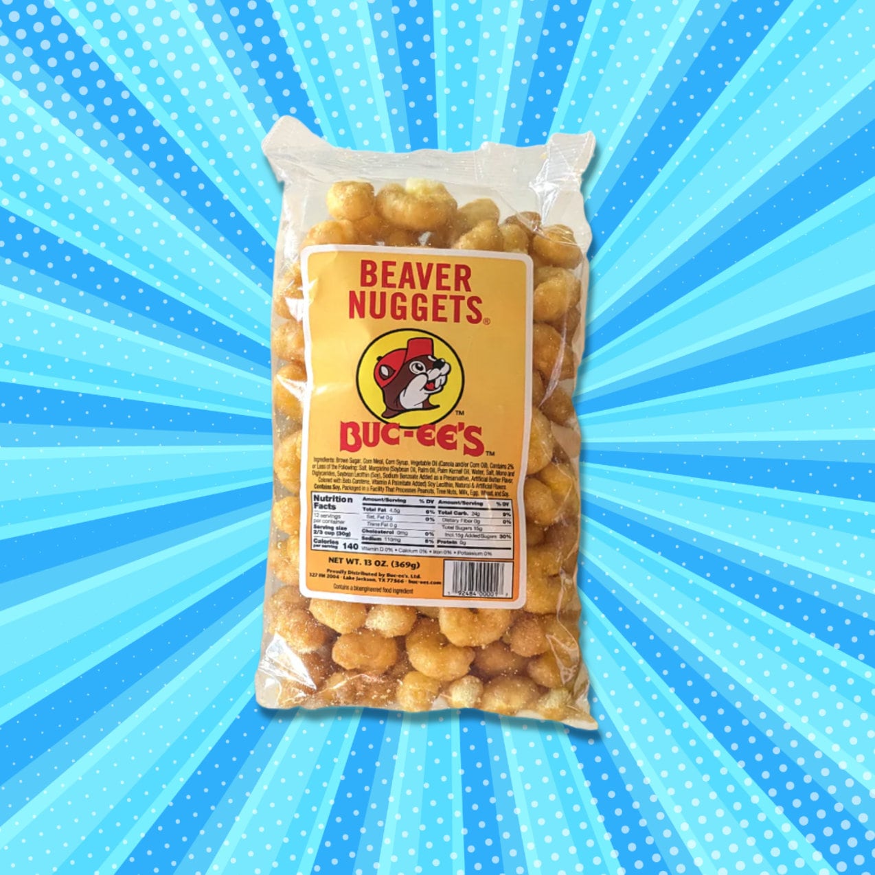 Bucee's Original Beaver Nuggets, Famous Beaver Nuggets, Sweet Corn
