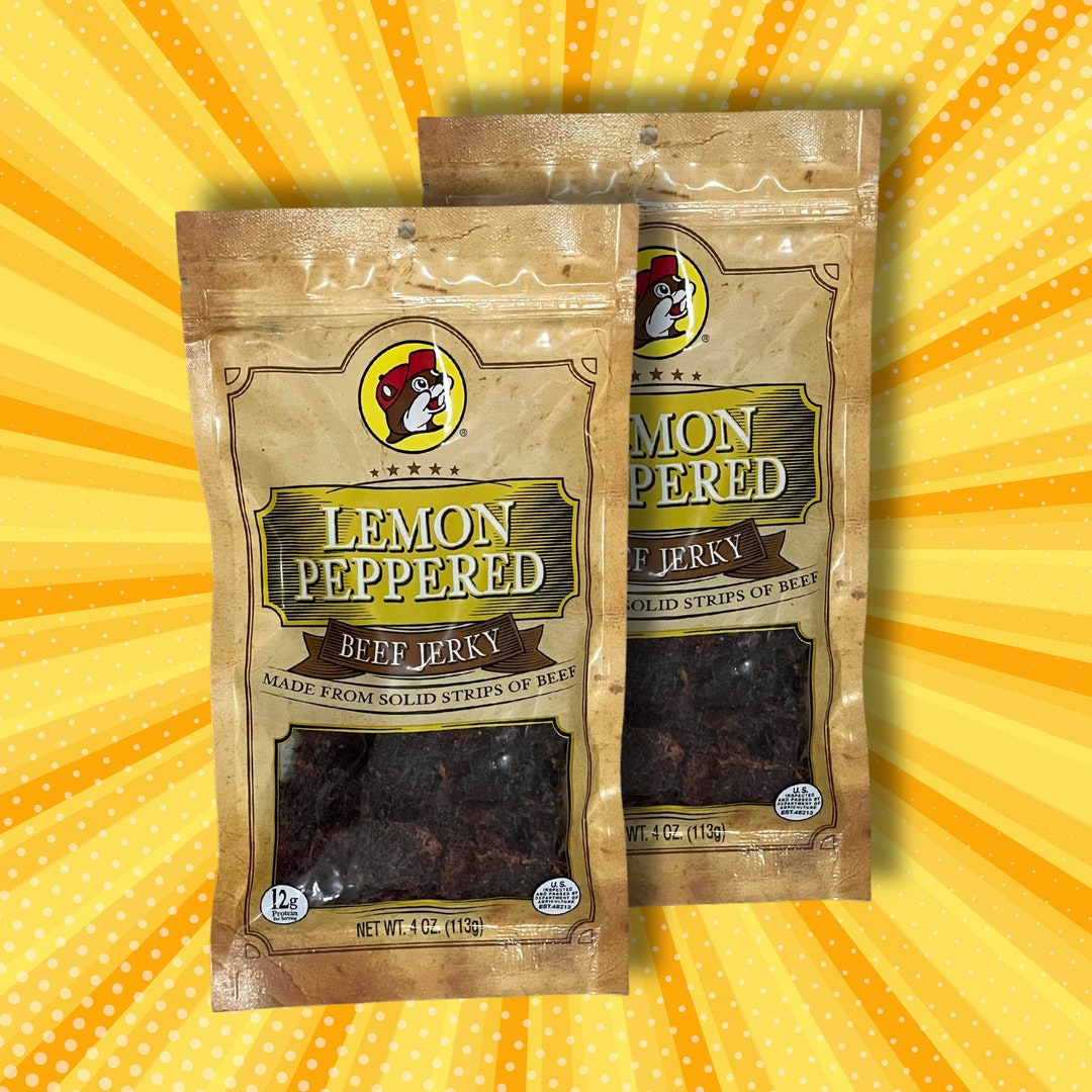 Bucee's Lemon Peppered Beef Jerky 2 Bags Bucee's Etsy