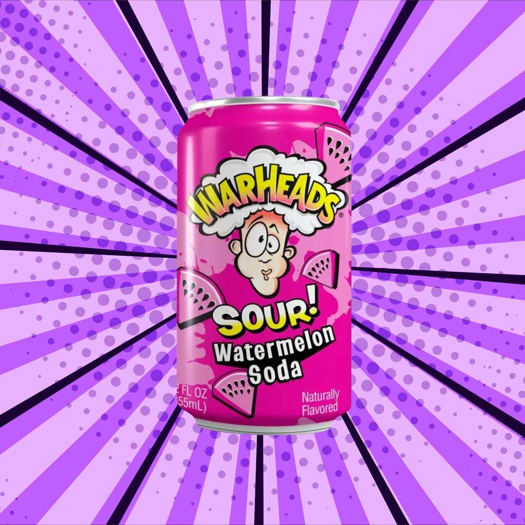 Sour Watermelon Warheads Soda, Warheads Soda, Warhead Soda, Sour Soda