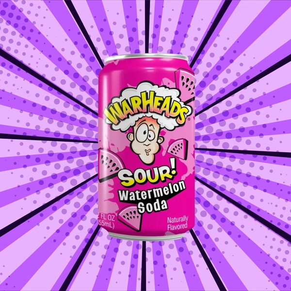 Sour Watermelon Warheads Soda, Warheads Soda, Warhead Soda, Sour Soda, Warhead Drink, Warheads, Watermelon Soda, Soda