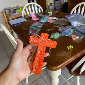 Pre-made Coral Cross freshie, a thousand wishes scent