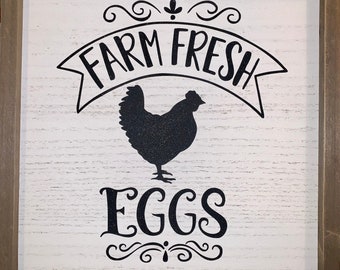 Wooden Sign | Farm Fresh Eggs