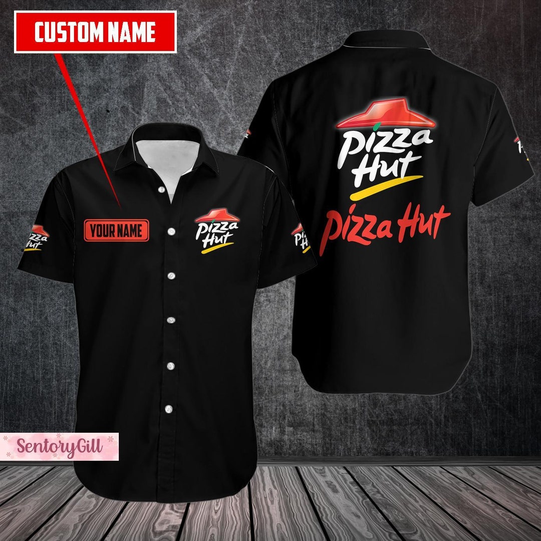 Pizza Hut Shirt Pizza Hut Button Shirt Funny Pizza Shirt Etsy
