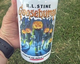 Goosebumps-Pumpkin Head- 18 oz Metal Can tumbler