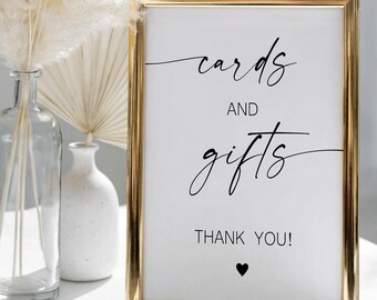 Minimalist Cards and Gifts Sign, Simple Gift Table Sign, Modern Wedding Sign, Boho Cards and Gifts Sign Printable Cards and Gifts, С3