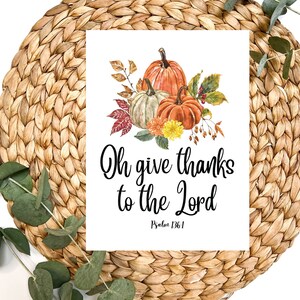 Psalm 136:1 NKJV Oh Give Thanks to the Lord Thanksgiving Bible Verse ...