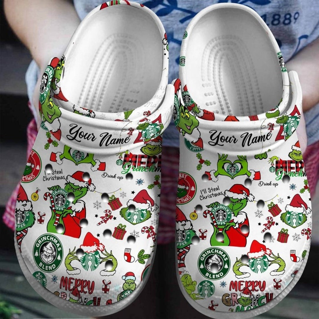 Grinch Clogs Grinch Christmas Clogs Grinch Slippers Kid/adult Clogs - Etsy