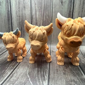 3-D gedruckter Flex, Highland Kühe. Highland Kuh 3D gedruckt, articulierend - Highland Kuh - Dekor / Fidget Spielzeug