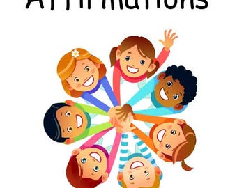Positive Affirmation Ebook for Kids & Teens | Digital Download Confidence Book | Printable Affirmations for Children