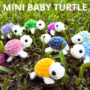 Baby turtle plushie  2 inches , Pocket turtle, turtle plushie , Crochet turtle, Sea turtle, Gift  Kids, crochet animal / crochet turtle mini