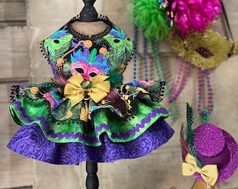Mardi Gras Carnival Ruffled Dress