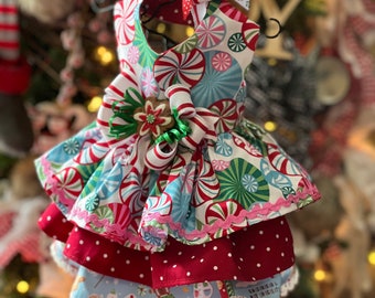 Sweets At Christmas Ruffled Dress