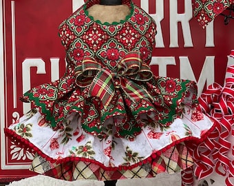 Christmas Day Ruffled Dress