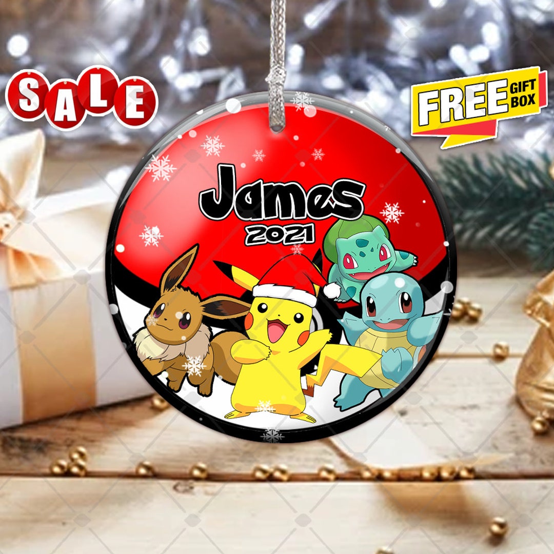 Custom Pokemon Christmas Ornament Pokemon Ornament Pokemon Etsy