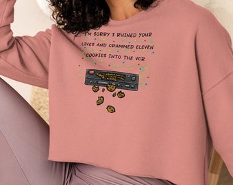 Elf Christmas Crop Sweatshirt, Funny Holiday Party - Festive Christmas Cropped Sweatshirt | Sboccio Designs