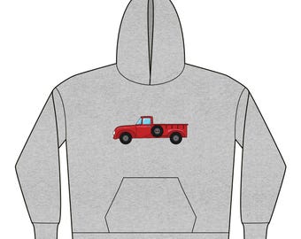 Red Vintage Pickup Truck Hoodie | Sboccio