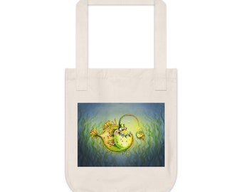 Anglerfish Mom & Baby Organic Canvas Tote Bag | Sboccio Designs