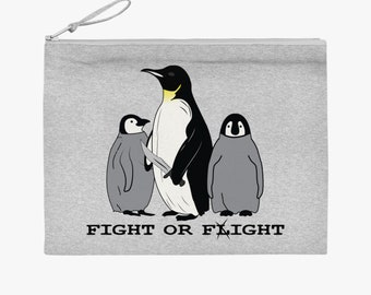 Fight or Flight Penguin Parent, 2 Babies Pencil Case | Sboccio Designs