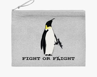 Fight or Flight Single Penguin Gangster Pencil Case | Sboccio Designs