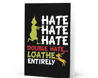 Christmas Meanie Inspired Greeting Card, Funny Holiday Humor Xmas Card | Sboccio Designs