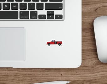 Red Vintage Truck Sticker | Sboccio Designs