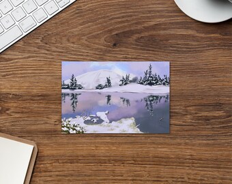 Colorado Lake in Winter Greeting Card | Sboccio Designs