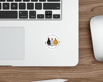 Funny Country Chicken Sticker | God Is Great, People Are Crazy Vinyl Decal