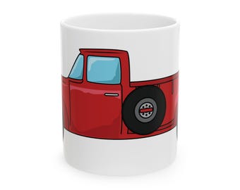 Red Vintage Pickup Truck Mug | Sboccio Designs