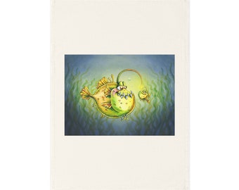 Anglerfish Mom & Baby Organic Cotton Tea Towel | Sboccio Designs