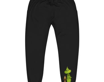 Christmas Meanie & Dog Inspired Unisex Fleece Sweatpants | Sboccio Designs