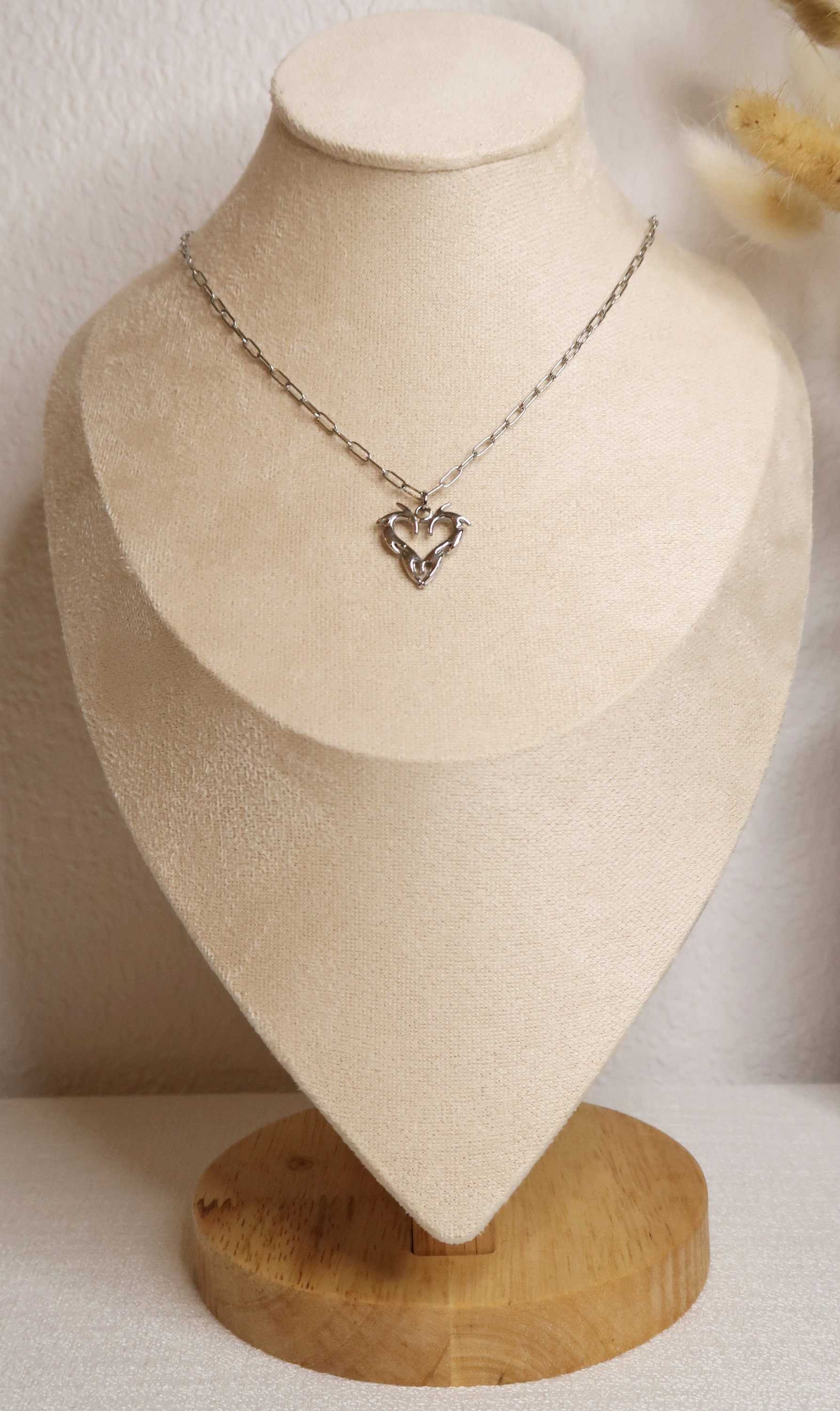 YIN - Edgy Unisex Heart Necklace | Stainless Steel | Tribal