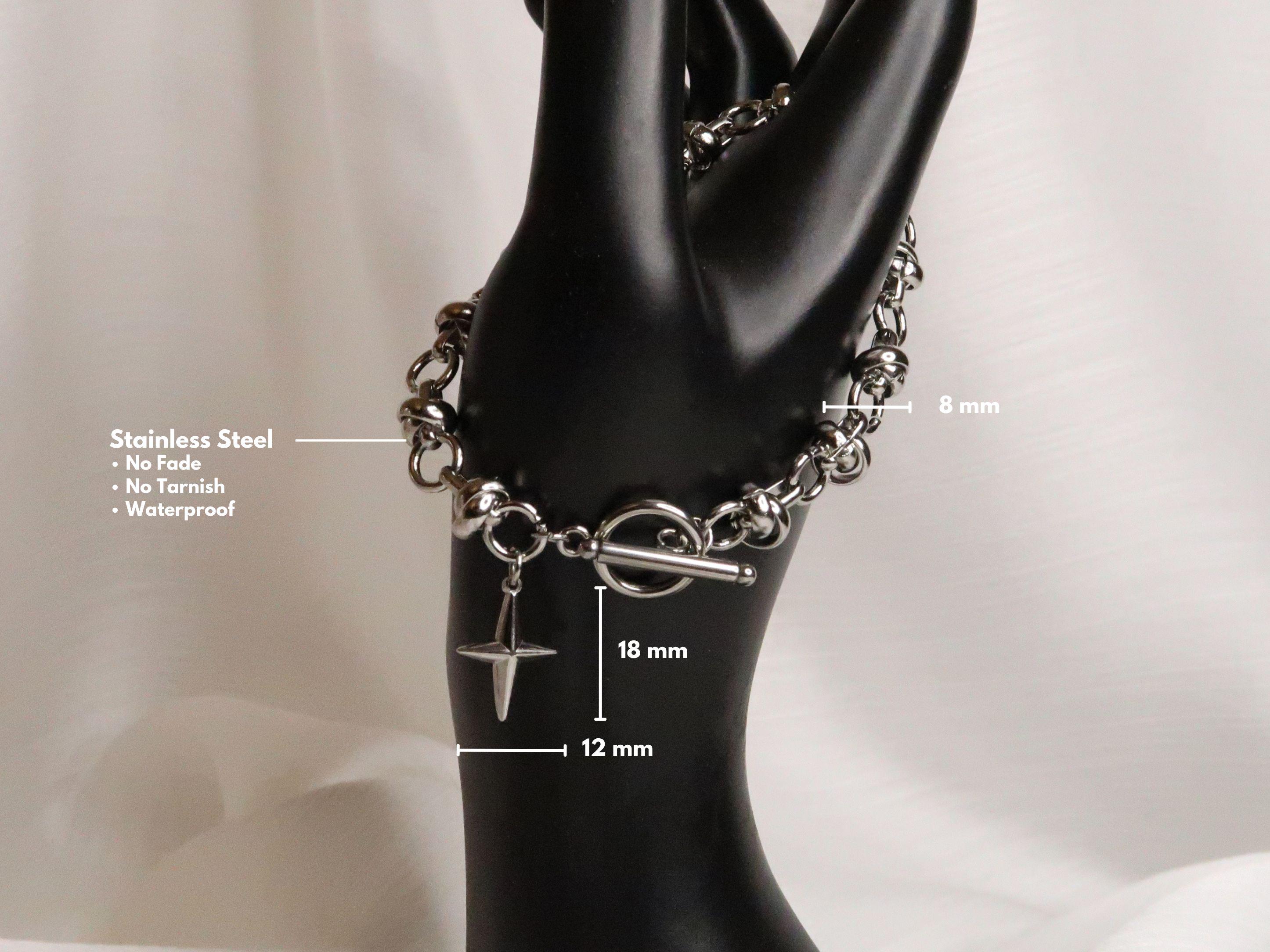 YORI - Edgy Chunky Stainless Steel Unisex Bracelet With Star