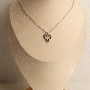 JIN - Cybersigilism Heart Necklace | Unisex Stainless Steel Necklace with Heart Pendant | Edgy E-Girl Jewelry in Silver image 10