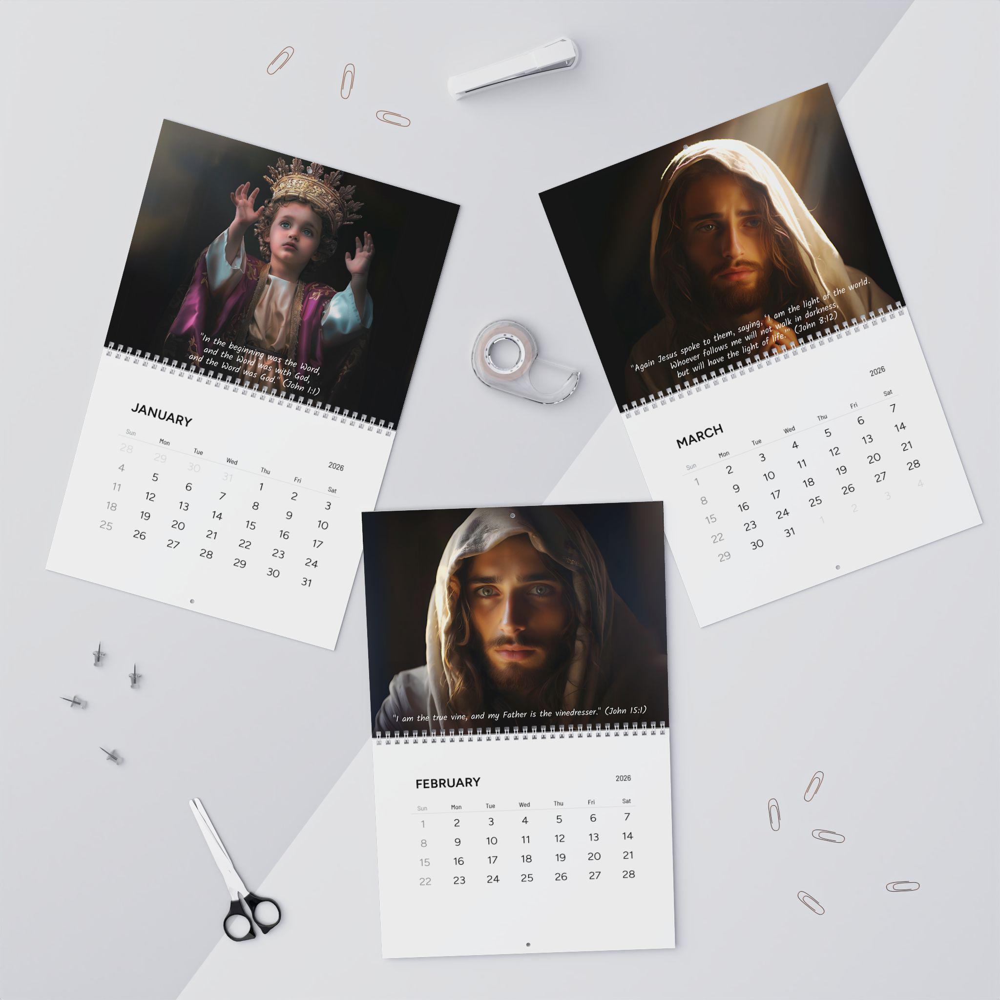 Custom 2026 Wall Calendar Christian Jesus Photo Almanac Customized 12 ...
