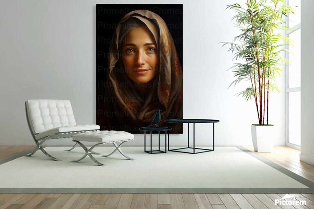 Blessed Virgin Mary Portrait Artwork Digital Download Mother