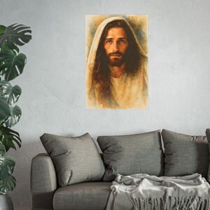Watercolor Style Jesus Poster Christ Wall Art Catholic Artwork Christian Home Decor Satin 210 gsm 230 Archival Matte Photo Paper image 5