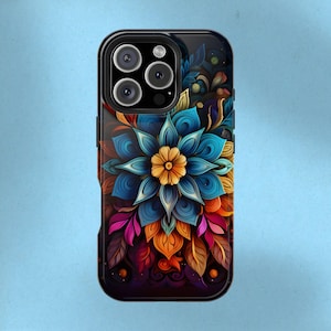 Bunte Mandala Handyhülle Boho iPhone Hülle Boho Magnetische Tough Case mit MagSafe Mandala Handyhülle Hippie iPhone Hülle für Weihnachten