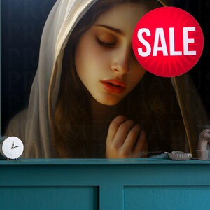 Blessed Virgin Mary Portrait Artwork Digital Download Mother Mary Digital Print Our Lady Blessed Mother Printable Wall Decor Catholic Art