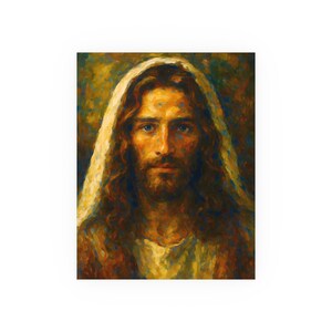 Impressionist Jesus Poster Christ Wall Art Christian Home Decor Housewarming Catholic Artwork Satin 210 gsm 230 Archival Matte Photo Paper image 2