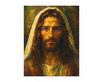 Arte de pared impresionista de Jesucristo imprimible, arte de Jesús, descarga digital, decoración cristiana para el hogar, obra de arte católica, decoración religiosa, regalo para mamá