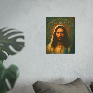 Mandala Jesus Poster Christ Wall Art Sacred Artwork Christian Home Decor Catholic Print Satin 210 gsm 230 Archival Matte Photo Paper image 7