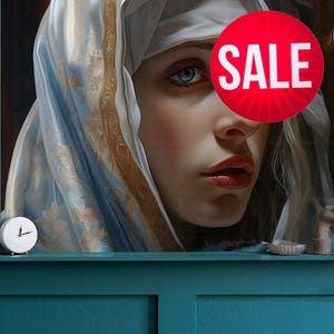 Blessed Virgin Mary Portrait Artwork Digital Download Mother Mary Digital Print Our Lady Blessed Mother Printable Wall Decor Catholic Art